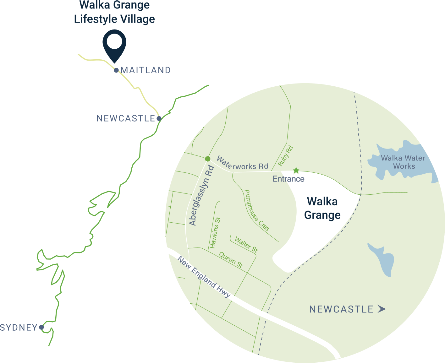 Walka Grange Location Map